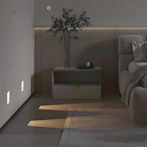 Embedded LED wall light with minimalist style, ideal for stairways and hallways.