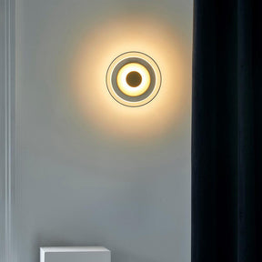 Modern Clear Round LED Glass Wall Sconce