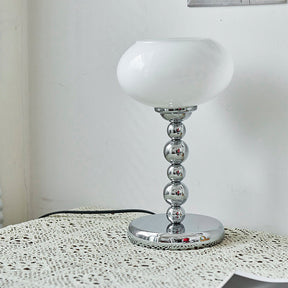 Vintage Bauhaus Glass Flower Shaped Table Lamp