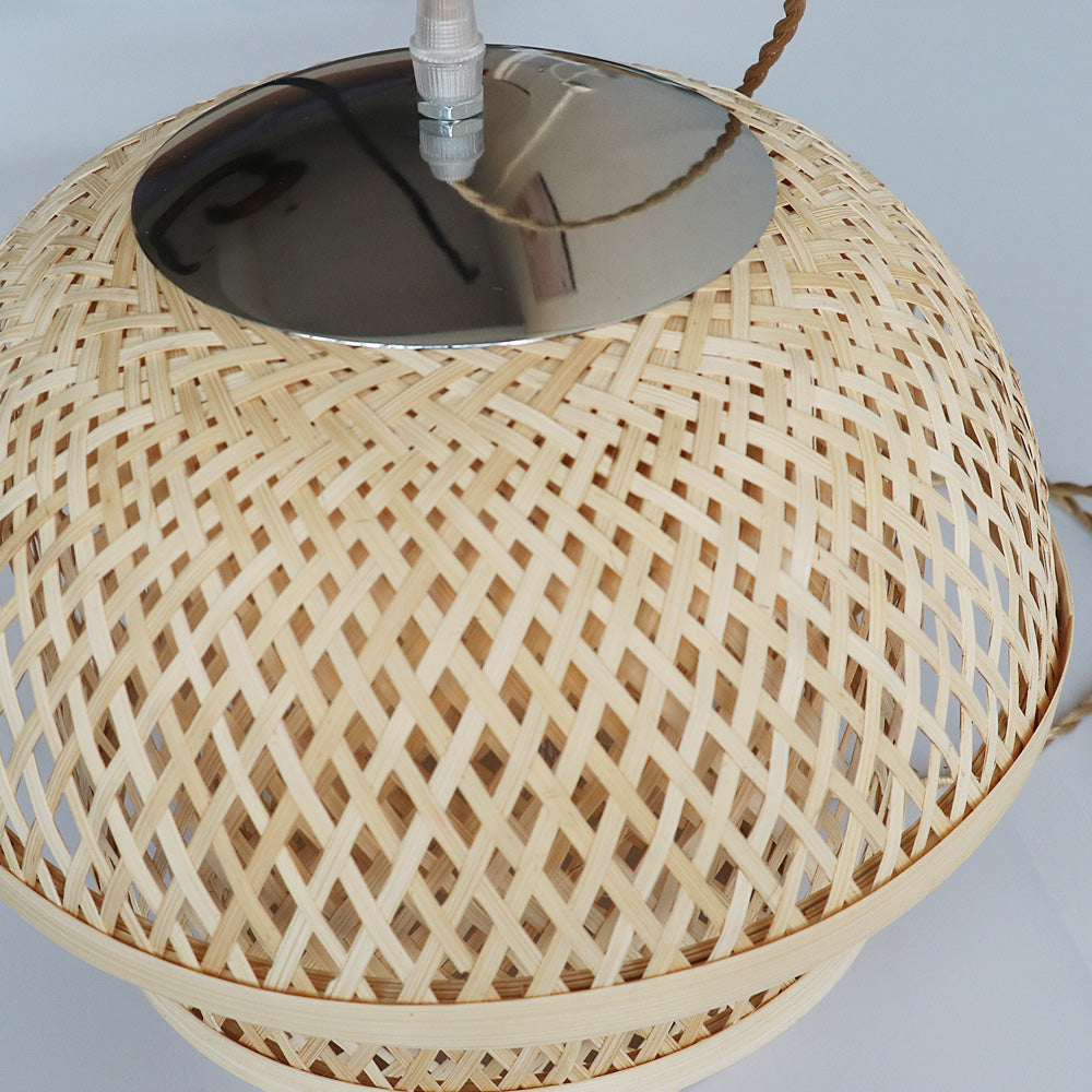 Bamboo Natural Basket Island Pendant Light