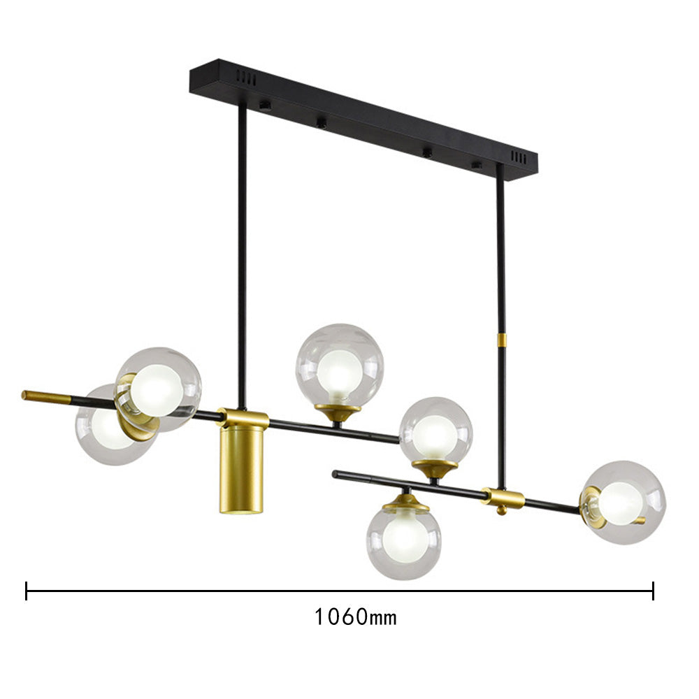 Brass Contemporary LED Chandelier Sputnik Chandelier 7-Light