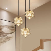 Decorative Star Shape Glass Hallway Pendant Light