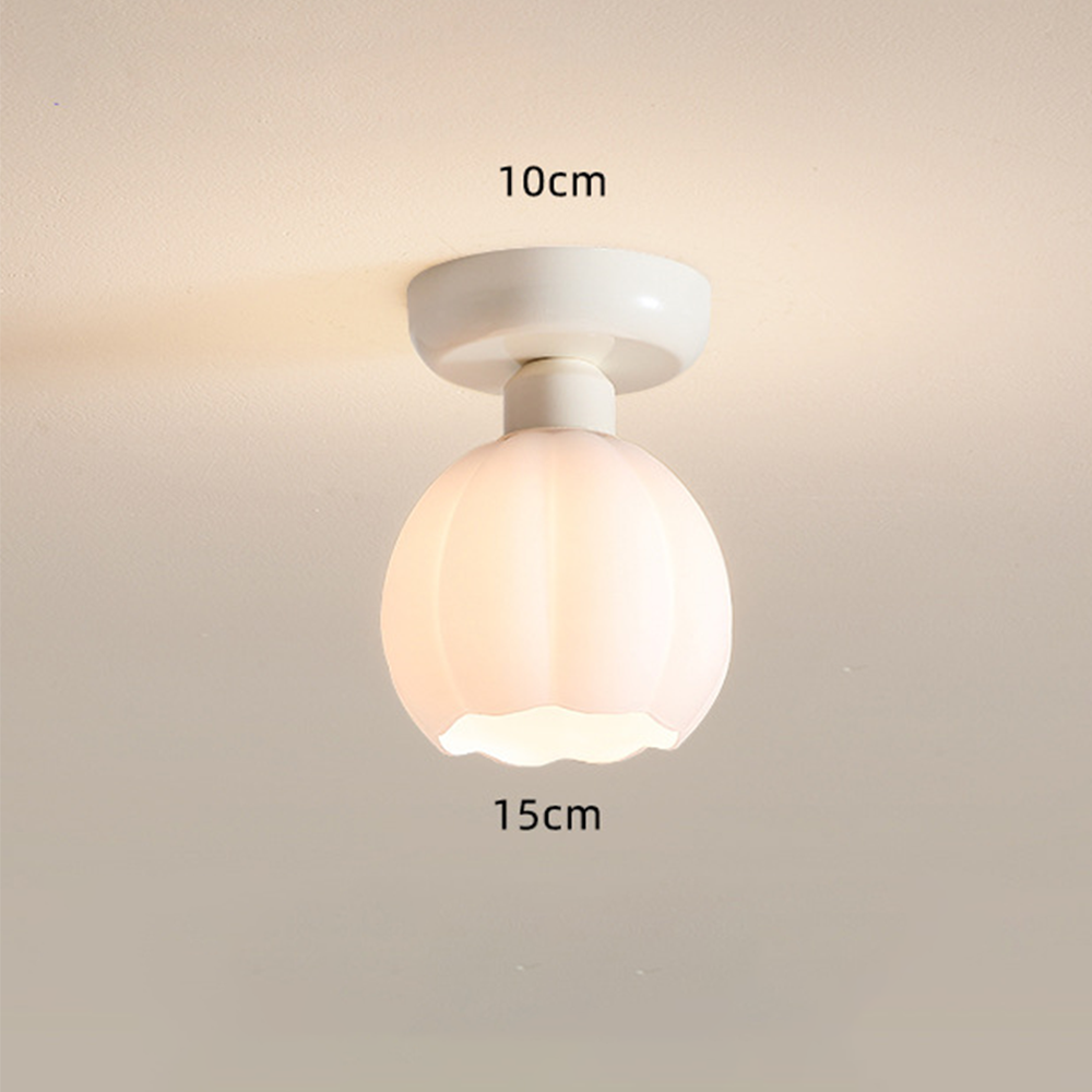 Modern Flower Shape Semi-Flush Ceiling Light -Homdiy