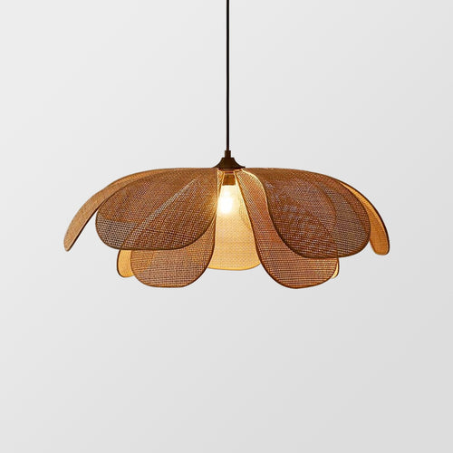 Lampsmodern Pendant Light Rattan Petal Ceiling Light Rustic Lamp Shade ...