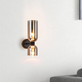 Decoration Double Head Glass Wall Lamp LED Sconce for Bedroom -Lampsmodern