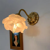 Vintage Copper Flower Petal Glass Wall Lamp -Homdiy