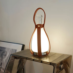 Bell Portable Leather Glass Table Lamp