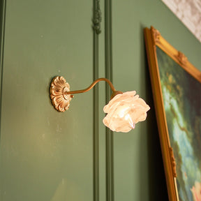 Vintage Copper Flower Petal Glass Wall Lamp -Homdiy