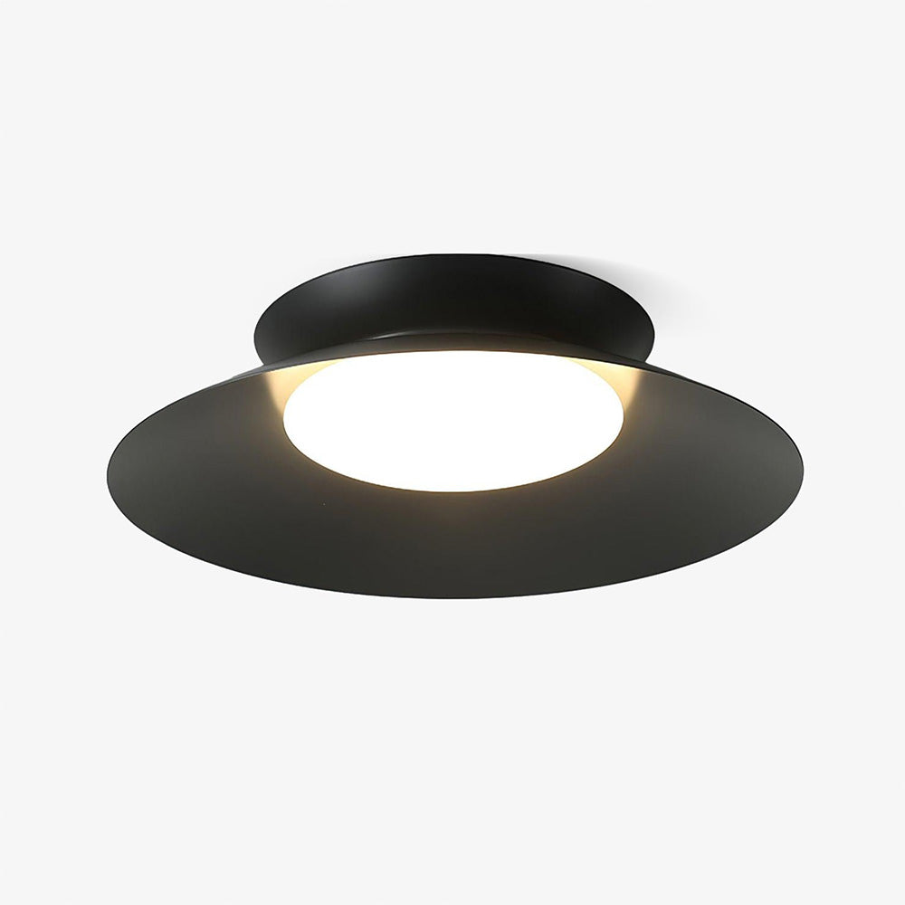 Minimalist LED Metal Semi Flush Mount Ceiling Lamp