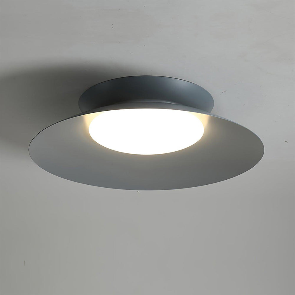 Minimalist LED Metal Semi Flush Mount Ceiling Lamp