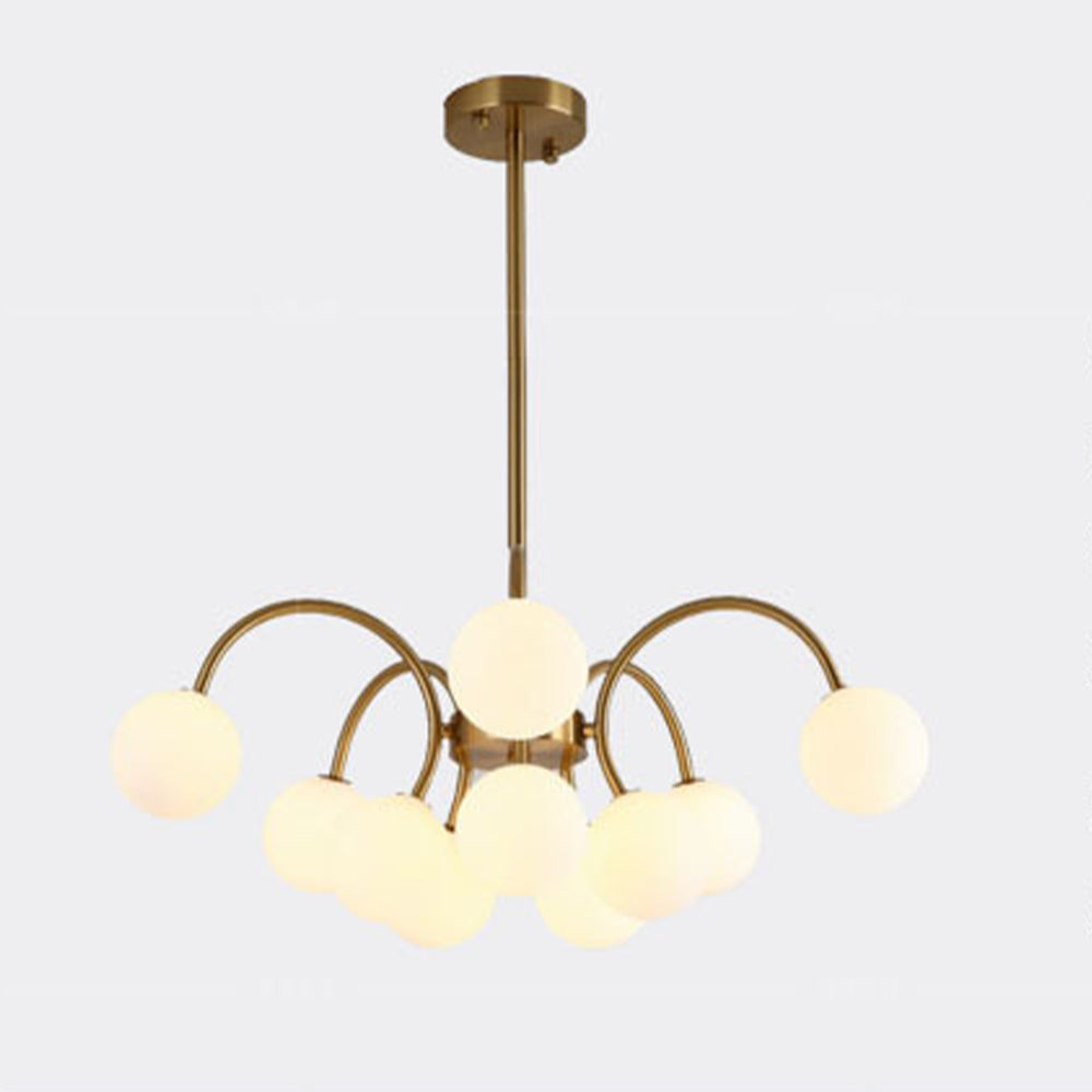 Gold Sputnik Shape Adjustable Arms Chandelier -Lampsmodern