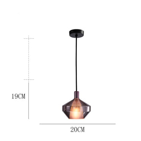 Modern Multicolored Glass Pendant Lamp for Dining